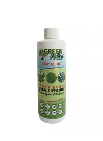 1 Day Detox 8oz, Green Valley Cleanser Power House Herbal Supplement - Life Gardening Tools LLC