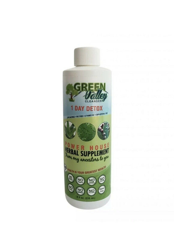 1 Day Detox 8oz, Green Valley Cleanser Power House Herbal Supplement - Life Gardening Tools LLC