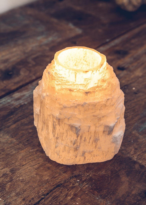 Selenite Tower Candle Holder - Life Gardening Tools LLC